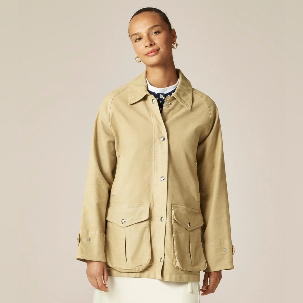 J.Crew Well Broken-In Barn Jacket Beige Buckthorn - Oversized| XXS #CN057 $228